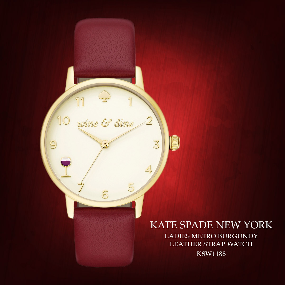 kate spade burgundy watch