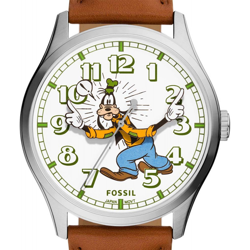 ディズニー　FOSSIL GOOFY 1000個限定 Watch この時計、ミッキーマウスの動きが可愛すぎる!】ディズニー100