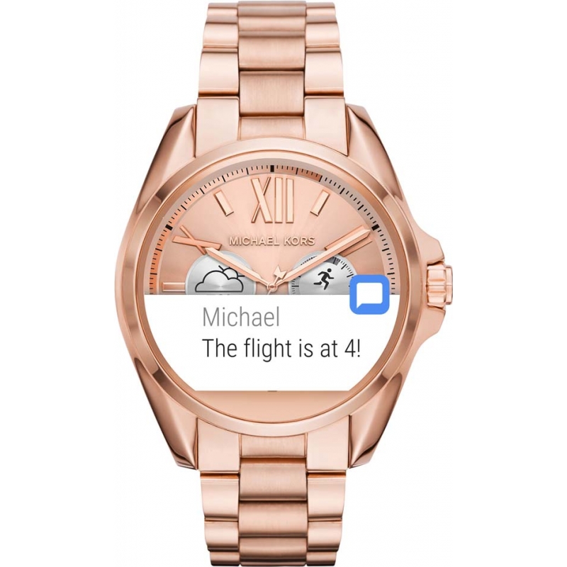 Michael kors access touchscreen rose gold bradshaw smartwatch mkt5004 discount