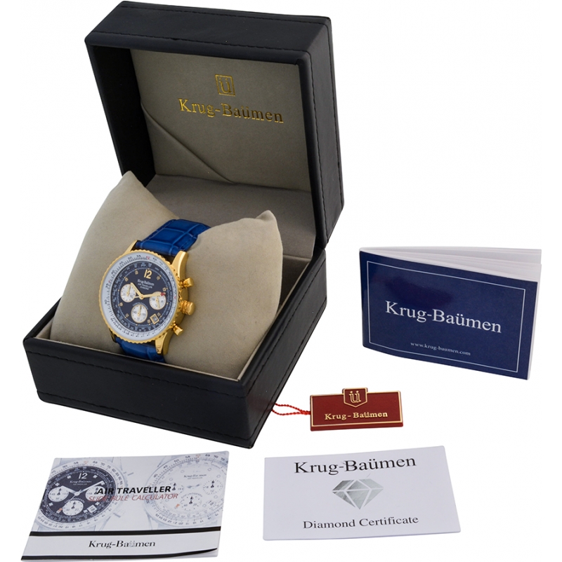 Krug Baumen 400207DS Air Traveller Diamond Watch Watches2U