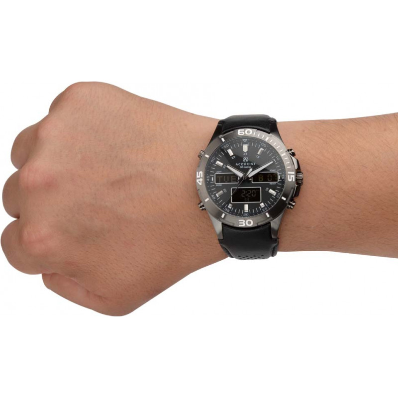 Accurist 7192 Black Leather Watch Watches2U